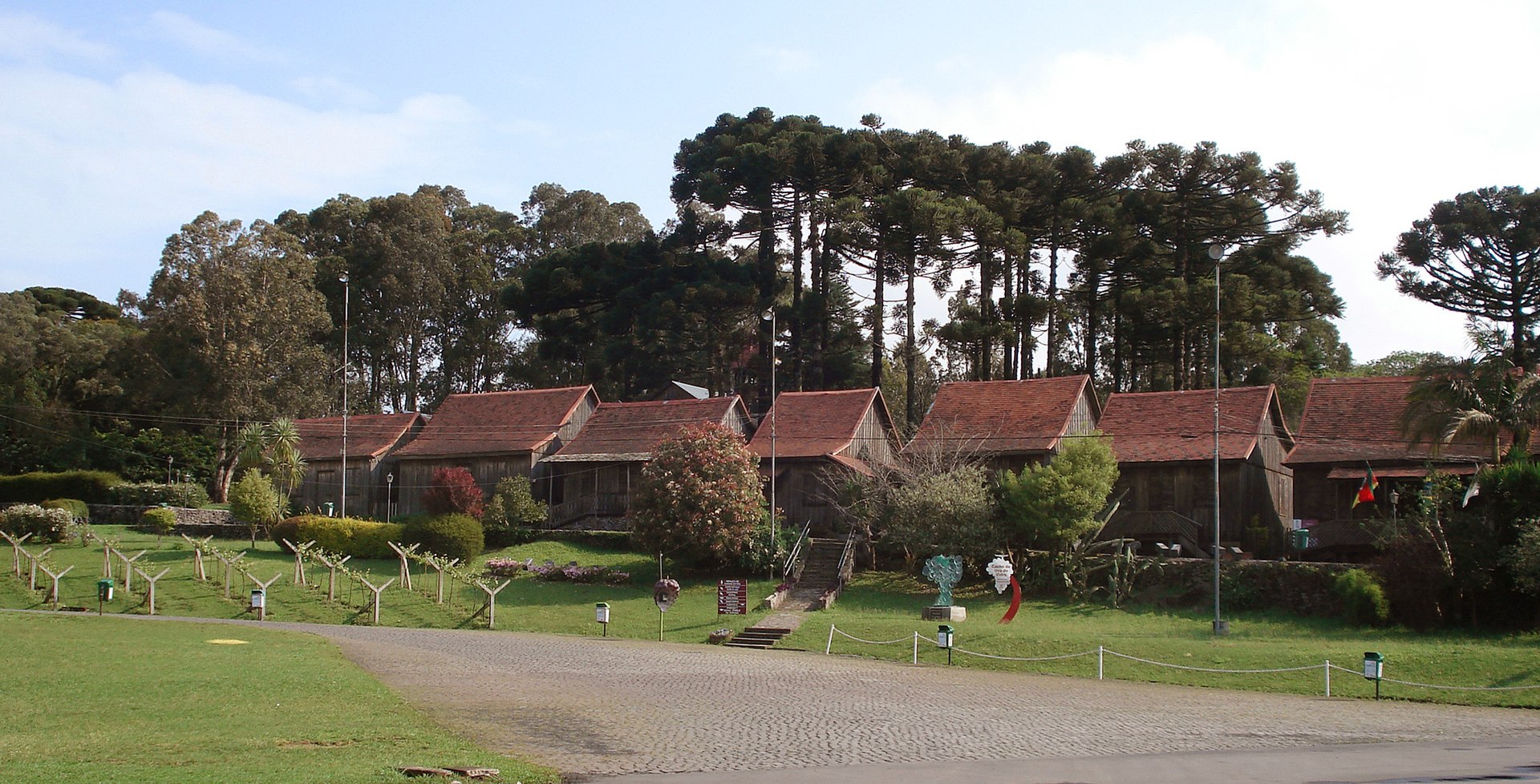 Réplica das casas coloniais italianas originais em Caxias do Sul, Rio Grande do Sul